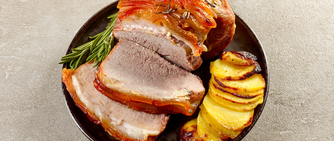 Fr: Schweinebraten mit Kartoffelgratin